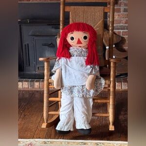Rare Vintage 1960's XL Annabelle The Original Knickerbocker Raggedy Ann Doll